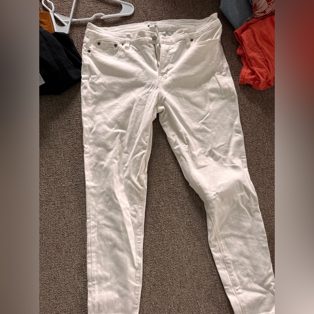 J. Crew Women's Skinny Leg White Jeans
